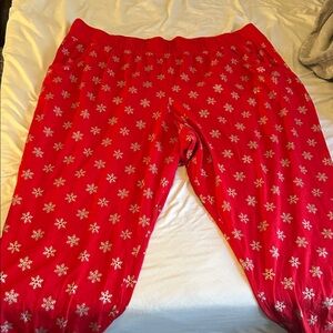Cacique Red Kids Pajama Bottoms with Snowflakes